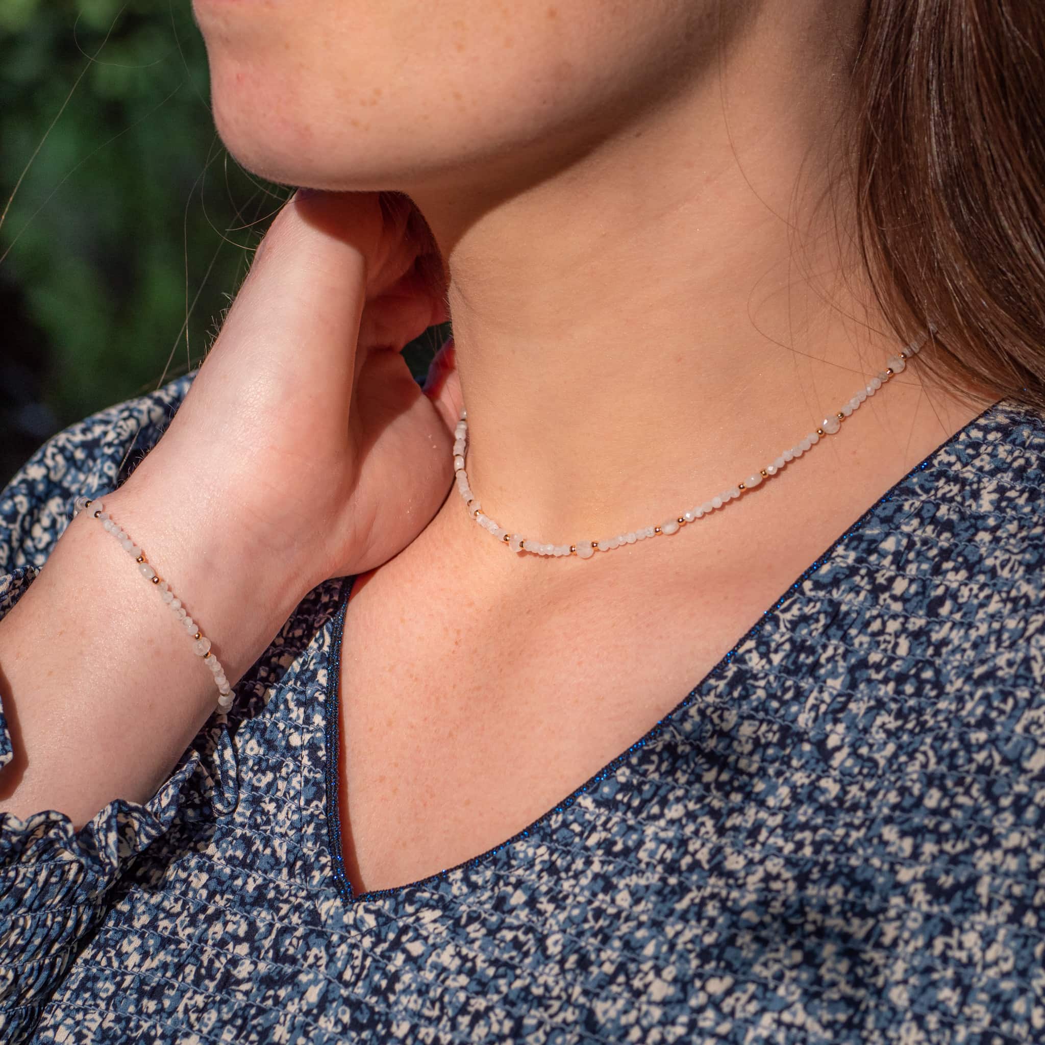 Collier Paloma en pierres de Lune - SLOYA